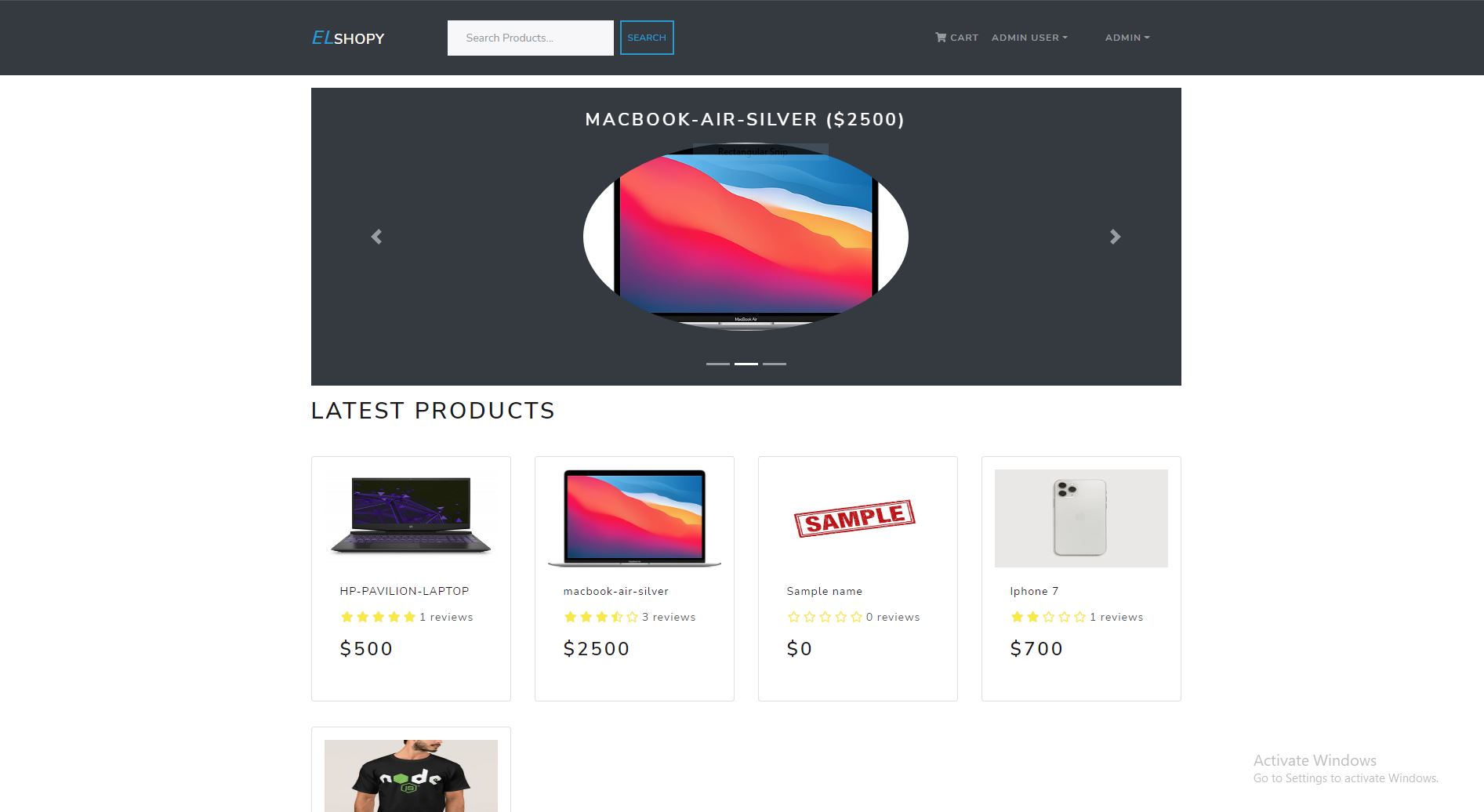 E-commerce Fullstack website